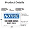 Signmission On Road Diesel Fuel Only OSHA Notice Sign, Aluminum, 24in W x 18in L, 2PK OS-2PACK-NS-A-1824-L-16290 - alternate 4